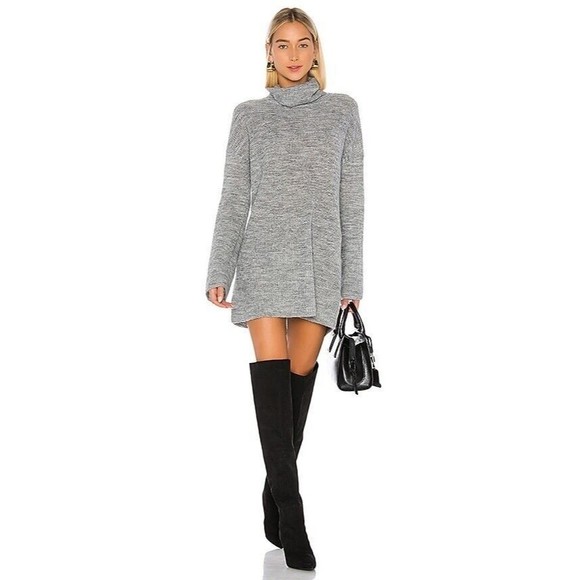 L'ACADEMIE Sable Sweater Dress in Grey Revolve New NWT‎ Mini Long Sleeve Small - Picture 1 of 8
